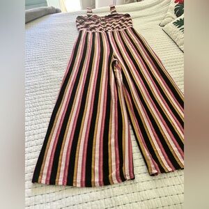 Xhilaration Colorful Striped Jumpsuit, extra wide leg